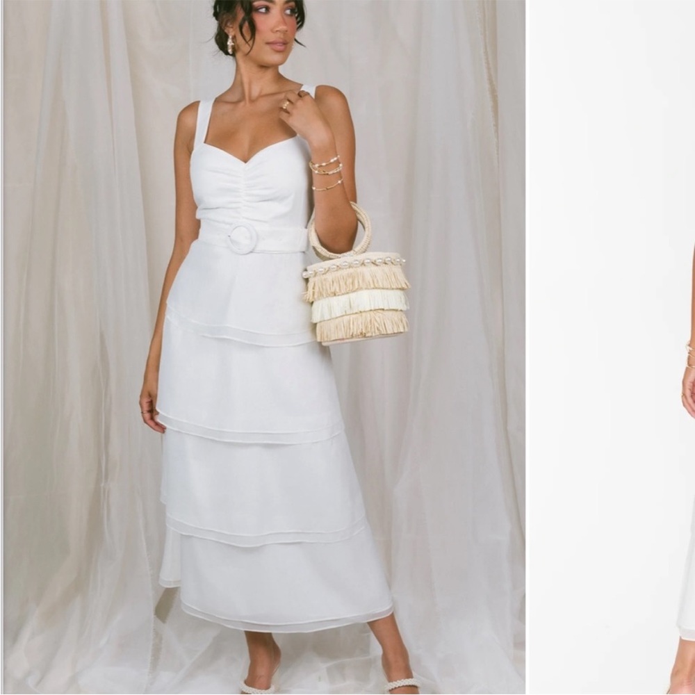 Show Me Your MUMU white organza dress